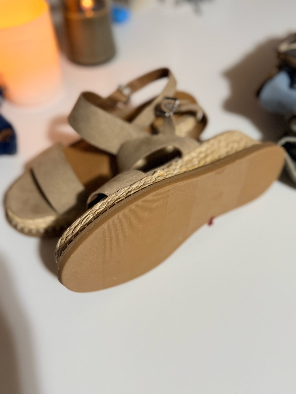 Universal Thread Tan Espadrille Platform Sandals